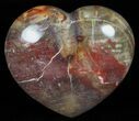 Colorful, Polished Petrified Wood Heart - Triassic #58534-1